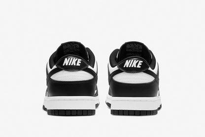 Two-Tone Black/White Low-Top Court Sneaker